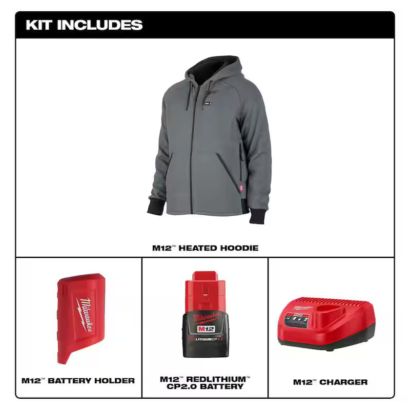 Gray Heated Jacket Hoodie Kit L87160