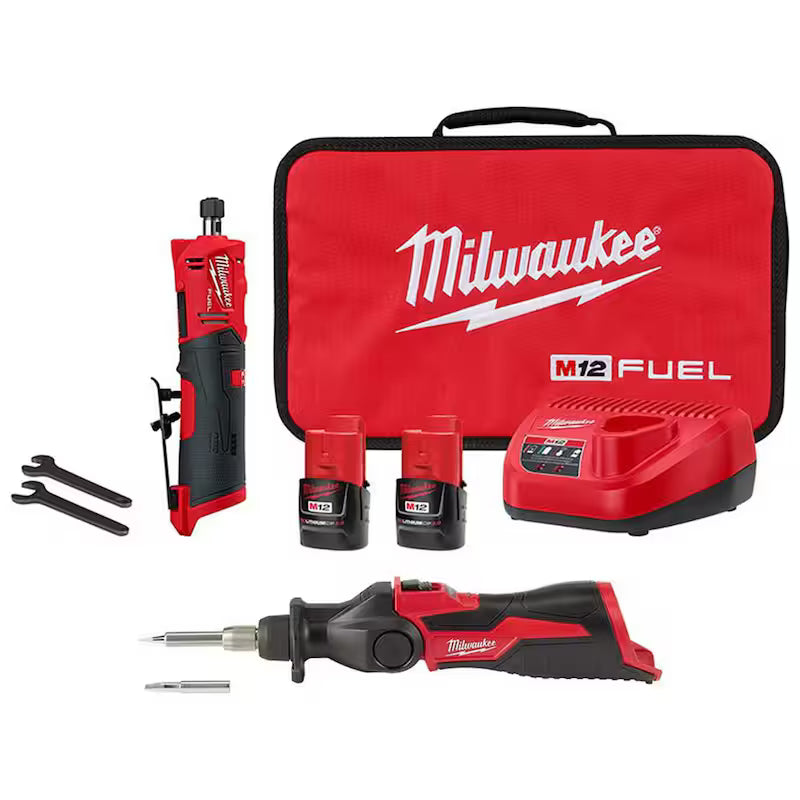 12V Lithium-Ion Brushless Cordless 1/4 in. Straight Die Grinder Kit S676127