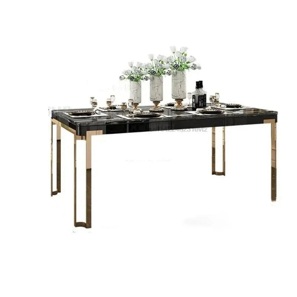 Rectangular Stainless Steel Dining Table B749
