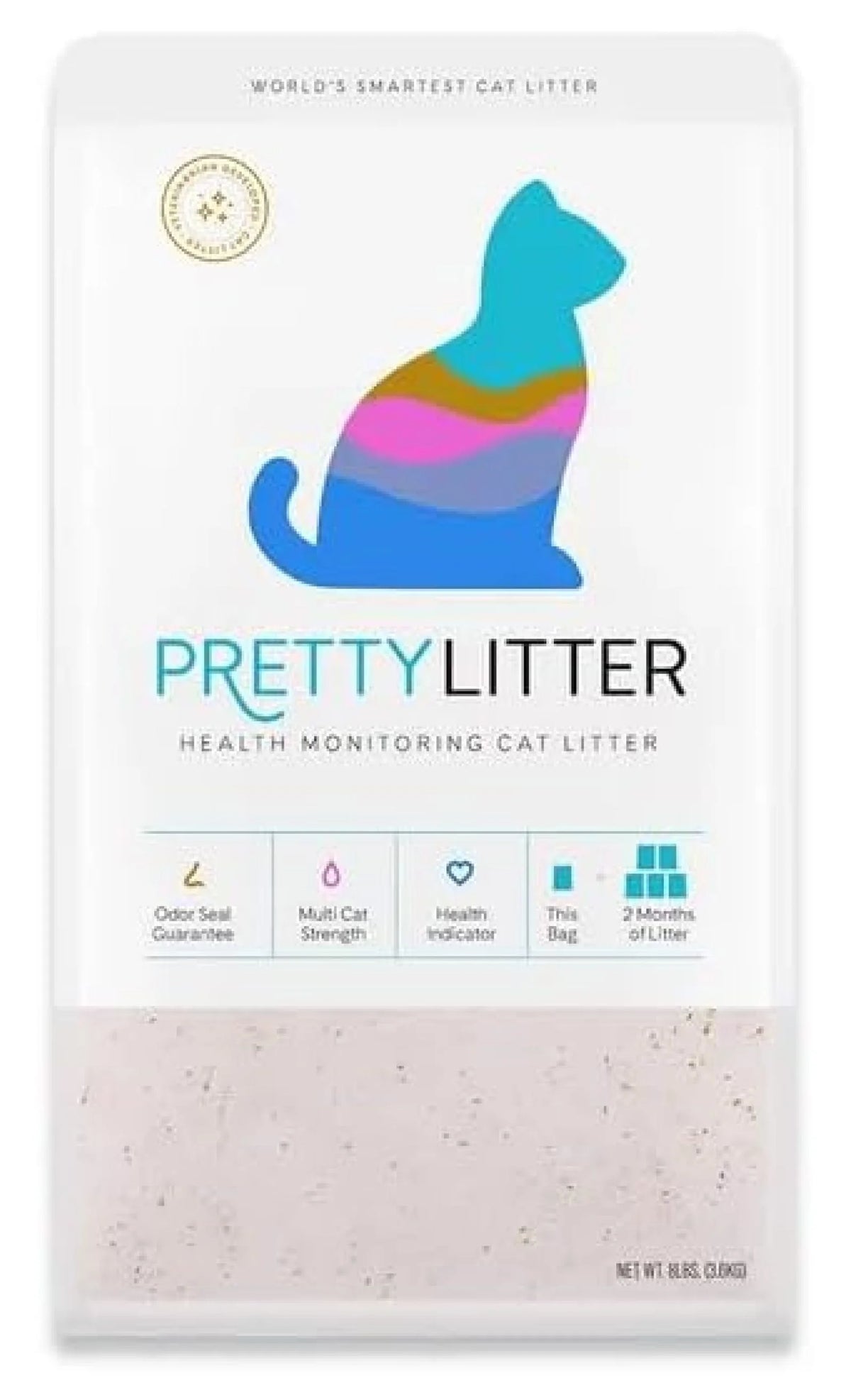 Health Monitoring Cat Litter, 8lb Odor Control Color-Changing Crystals C85760