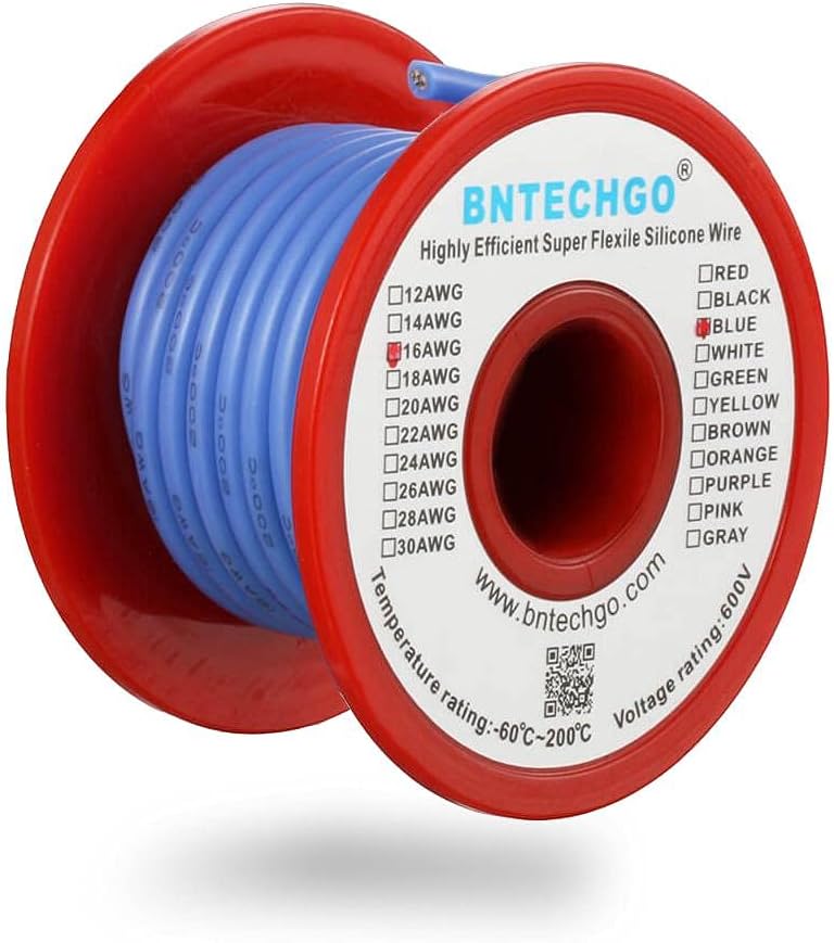 16 Gauge Silicone Wire Kit 7 Color 25 ft Stranded Tinned Copper Wire Pack of 2 J85759