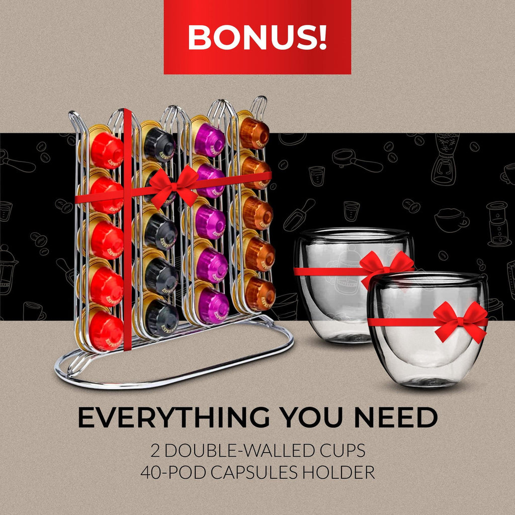 Espresso Machine with Capsules Holder and Cups R44241