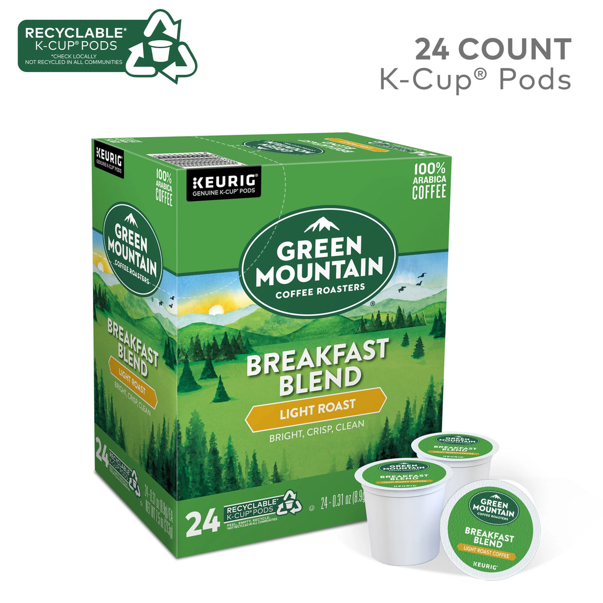 Light Roast K-Cup Coffee Pods, 24 Count Q7043