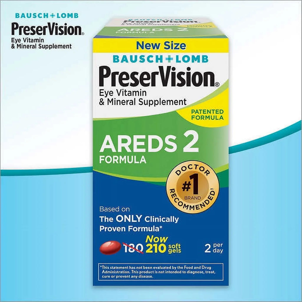 Eye Vitamin and Mineral Supplement 210 Count Mini Soft gels K7118