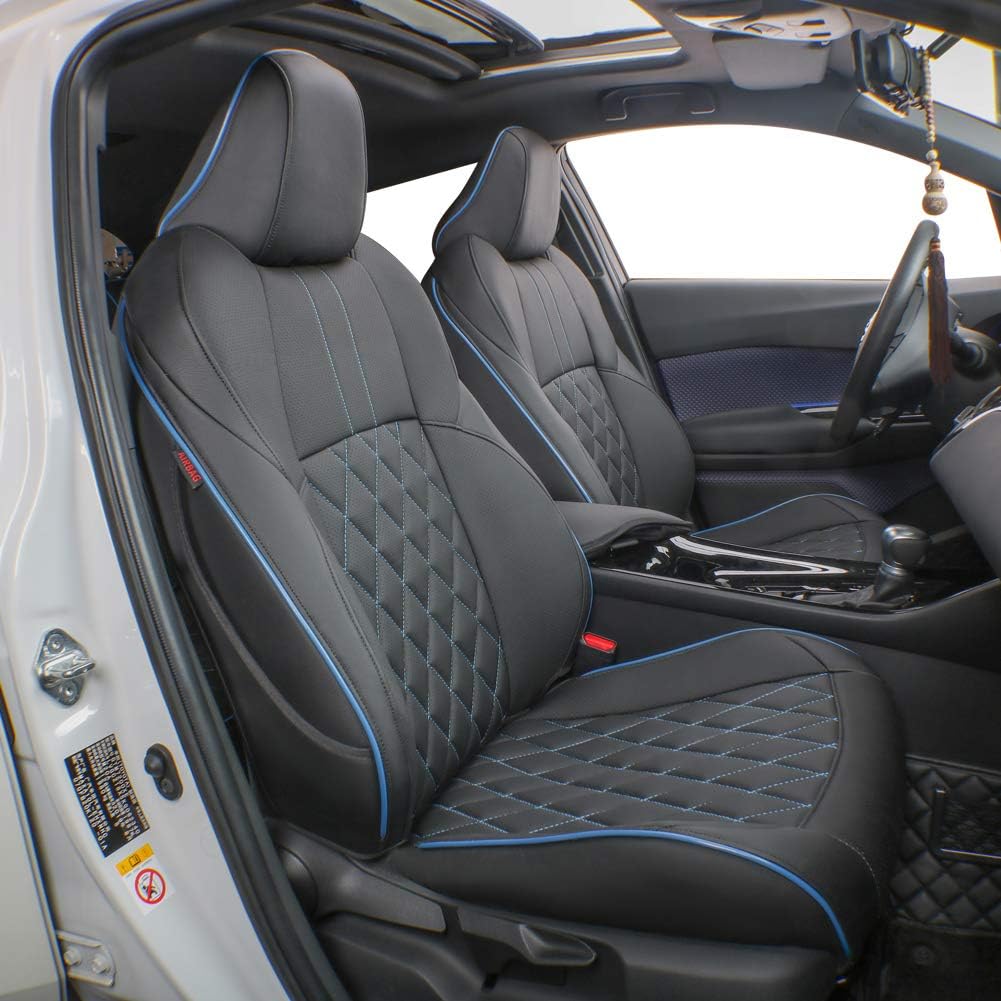 Red Leatherette Car Seat Covers for Toyota CHR 2017-2022 F740
