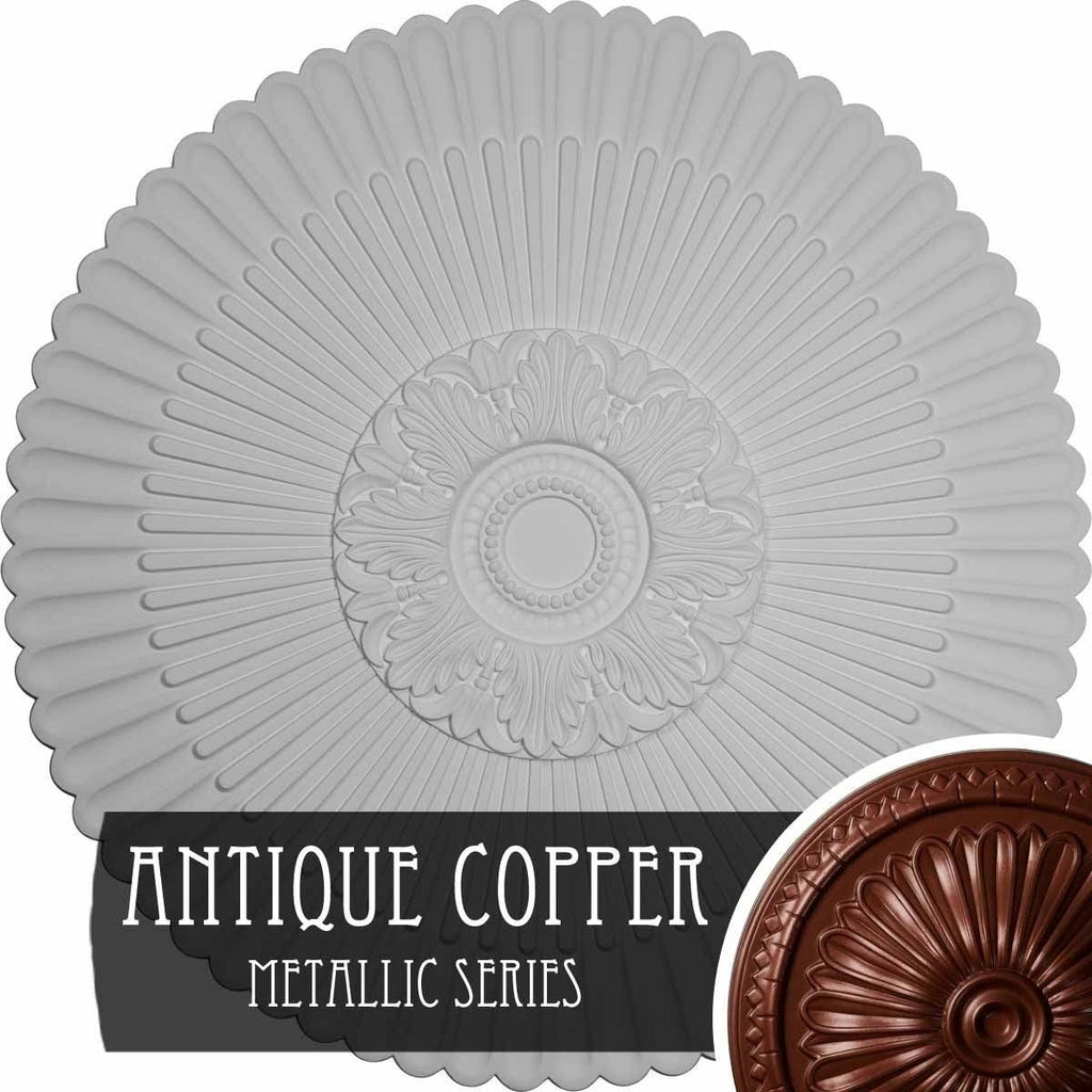 Hand-Painted Hickory Ceiling Medallion W38316