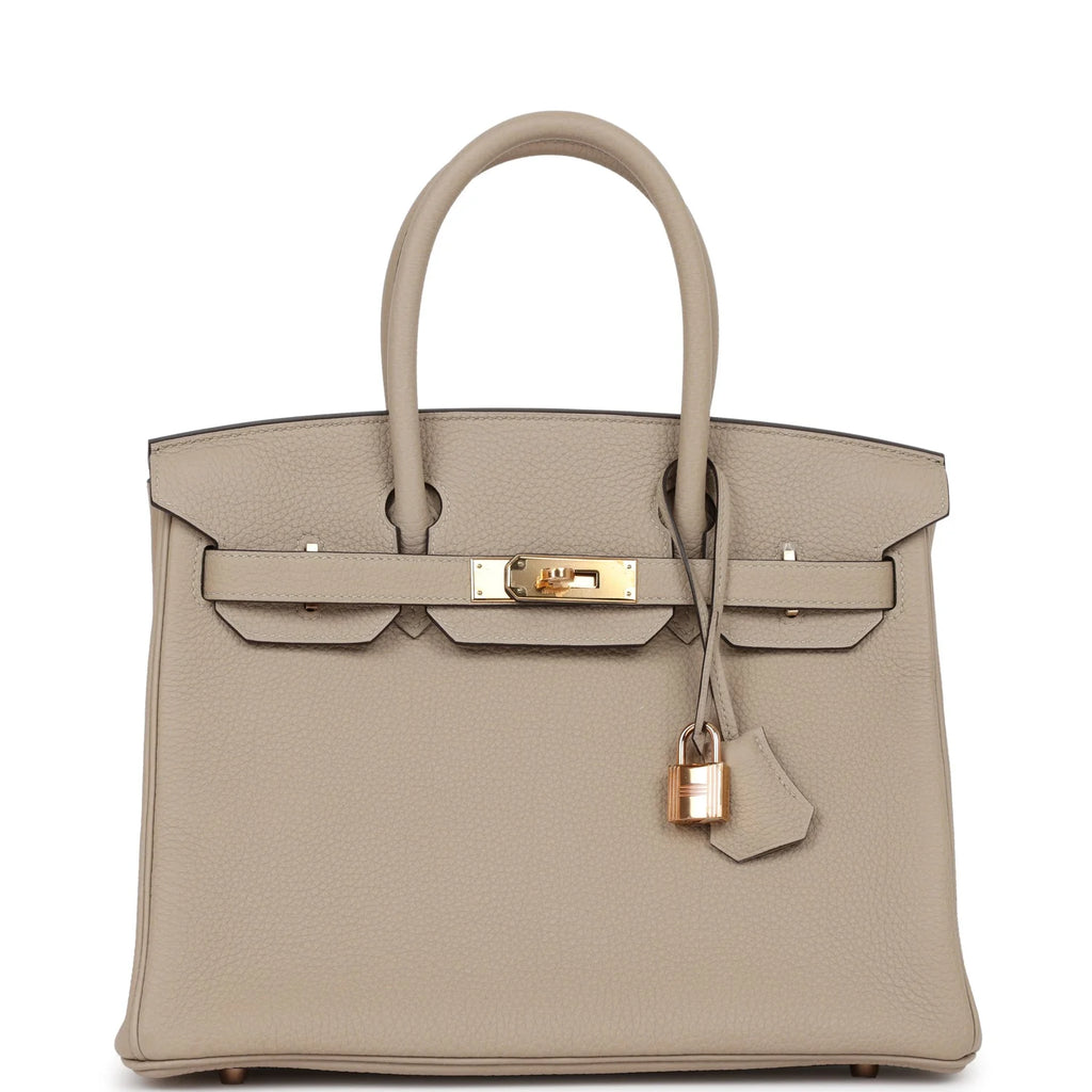 Birkin 30 Gris Tourterelle Togo Rose Gold Hardware L45901