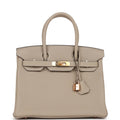 Birkin 30 Gris Tourterelle Togo Rose Gold Hardware L45901