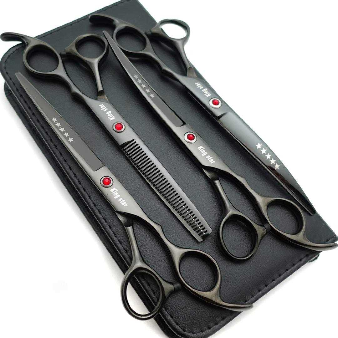 7.0in Titanium 4pcs Dog Grooming Scissors Set K249