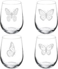 Set of 4 Stemless Wine Glasses L2712