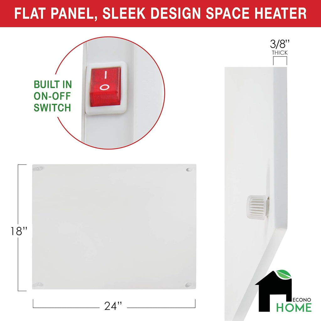 Wall Mount 250 Watt Splashproof Convection Electric Heater Q9905