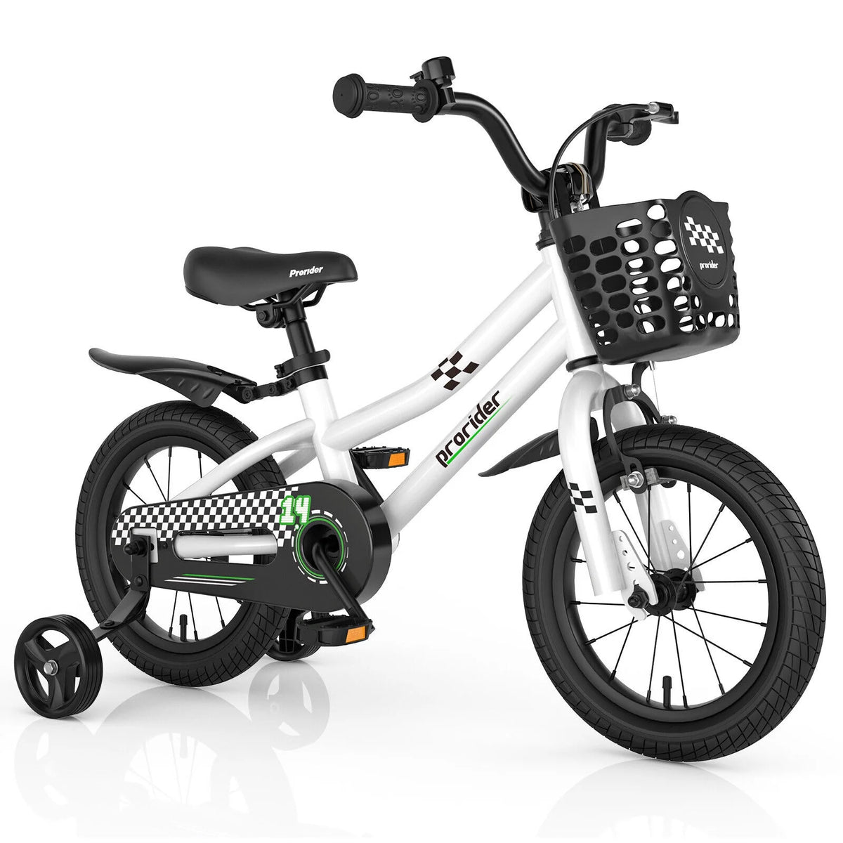 14 Inch Kids Bike with Training Wheels and Basket C1142
