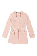 Dusty Pink Hooded Water-Resistant Raincoat Z8284