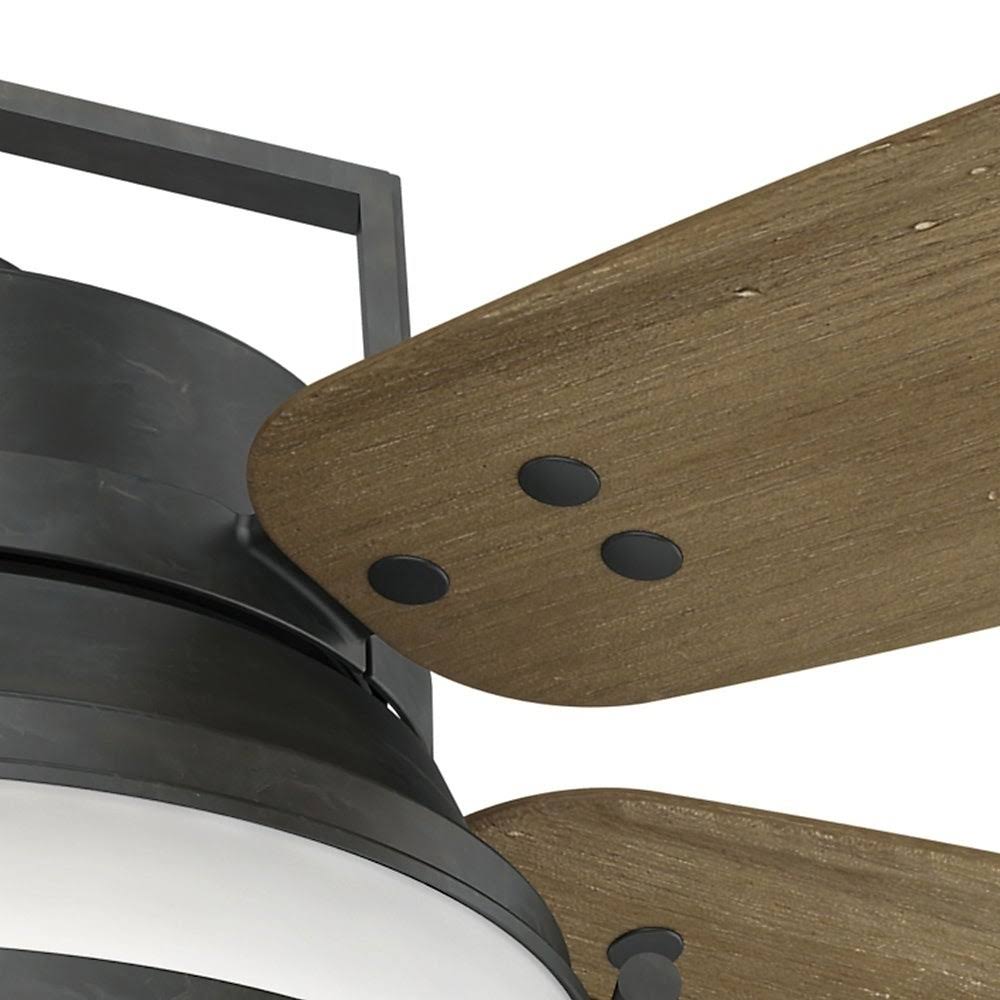 56x22 Aged Steel Ceiling Fan with Light with Wall Control Y635