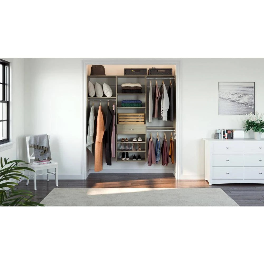 Weathered Grey Wood Closet Kit H544