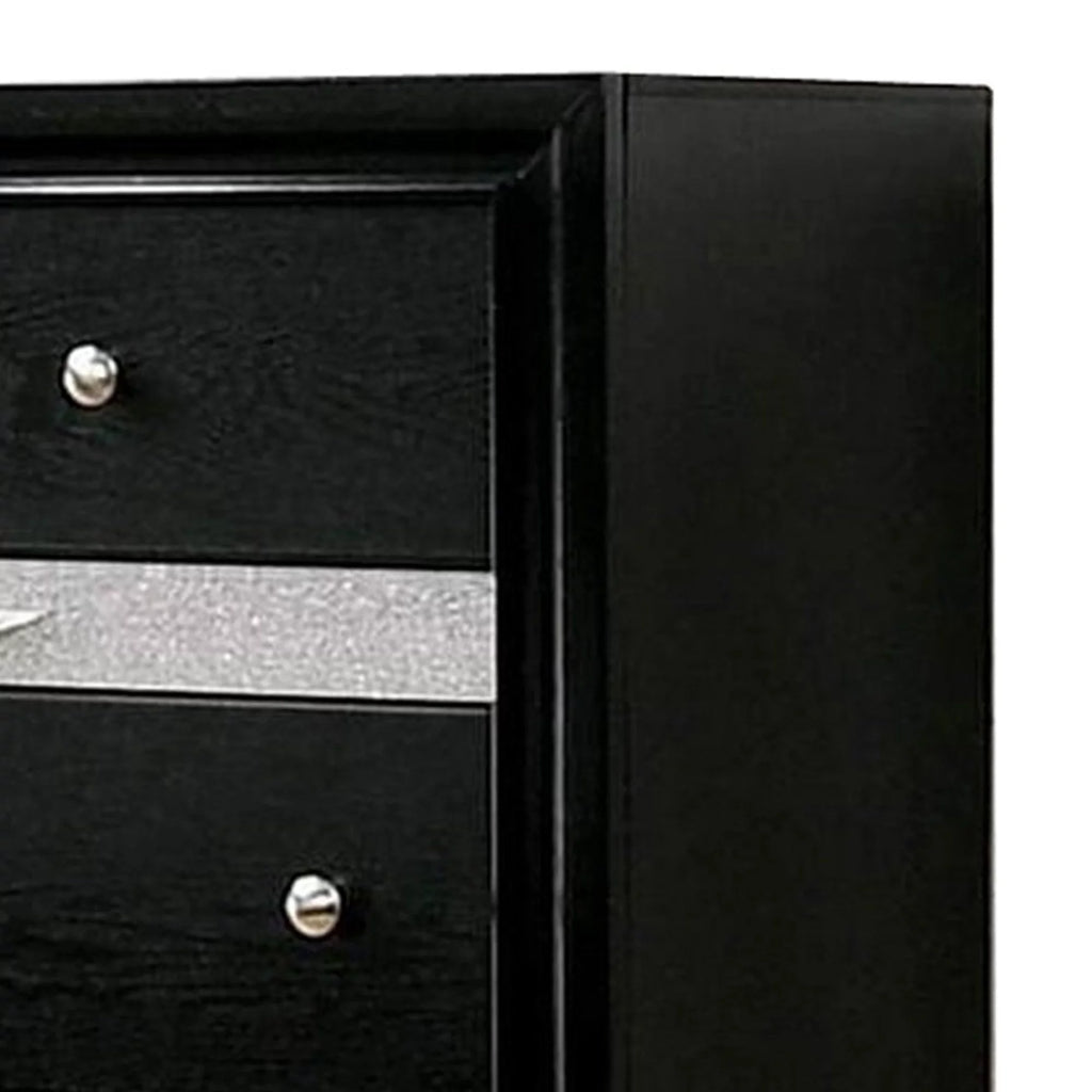 Black Dresser with 2 Jewelry Drawer Y8830