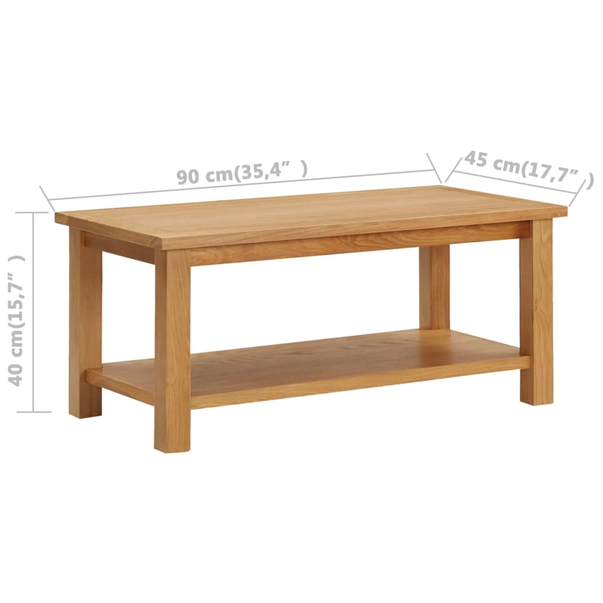 Solid Oak Wood Coffee Table L121