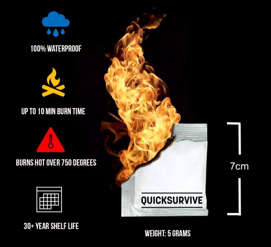 6x 12-Piece Fire Starter Pouches B7899