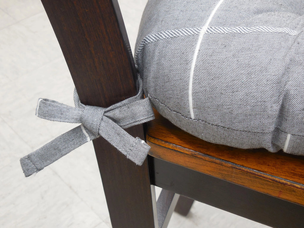 Set of 2 Charcoal Chair Cushions Q422887