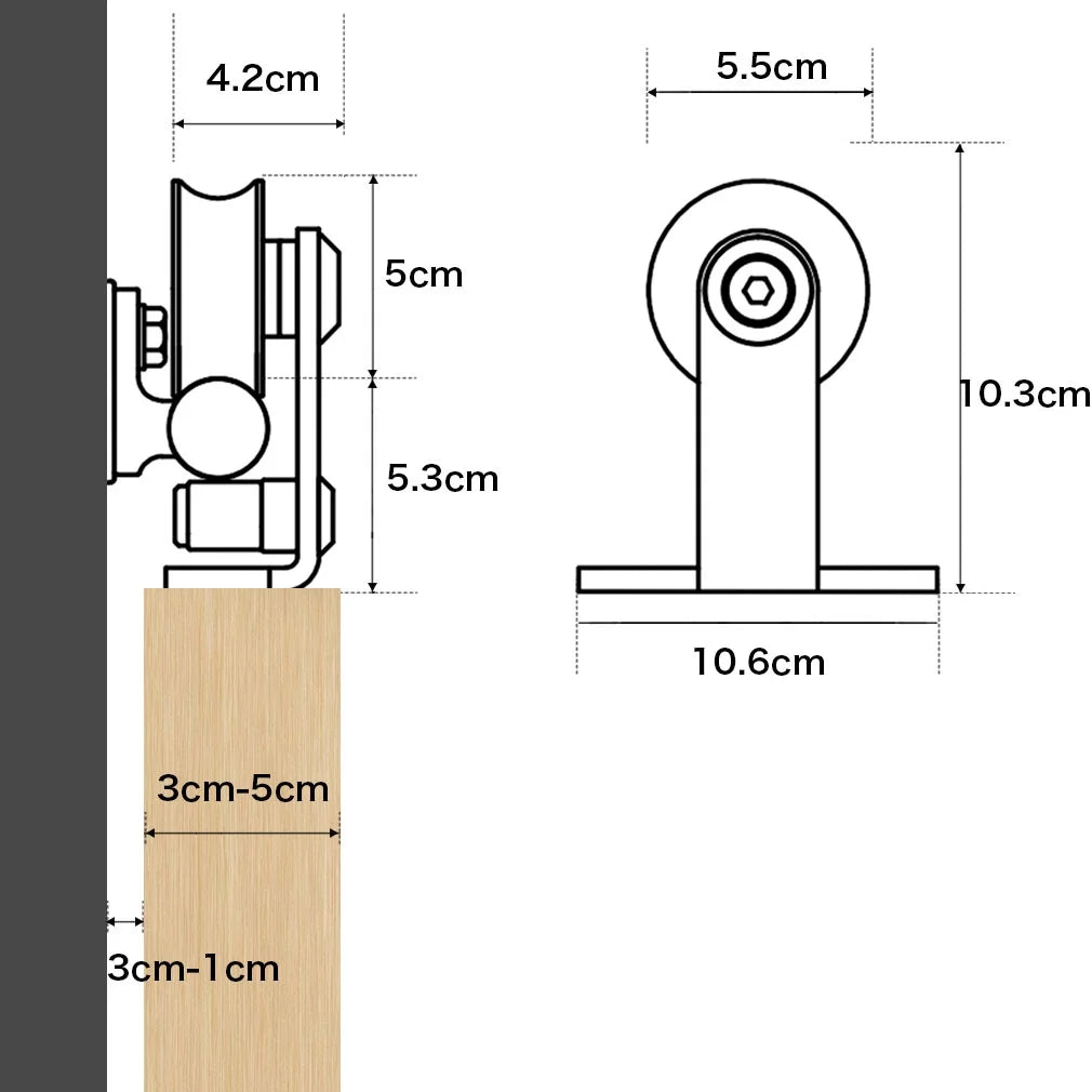 14Ft Stainless Steel Sliding Barn Door Hardware Kit I739