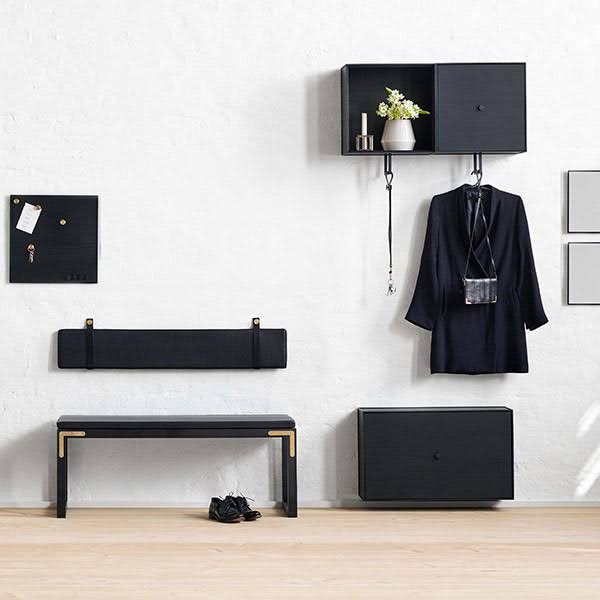 Black Stained Ash Frame Box with Door Q3270