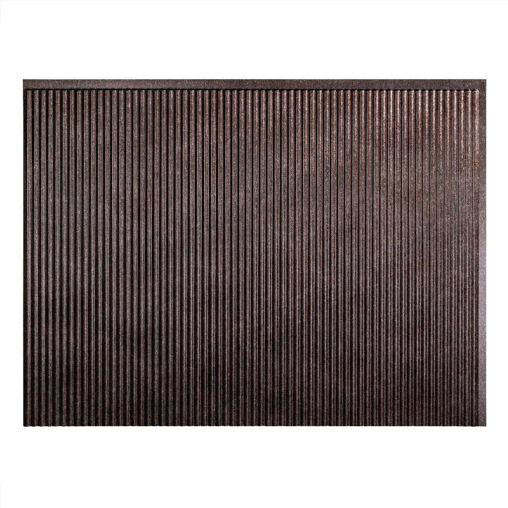 18in x 24in Rib Smoked Pewter Backsplash Panel (5 Pack) Q58610