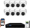 8 Channel 4K NVR 5MP H.265 IP Surveillance Security Camera System with 8-Piece Super HD 1920P Weatherproof Dome Cameras A8858