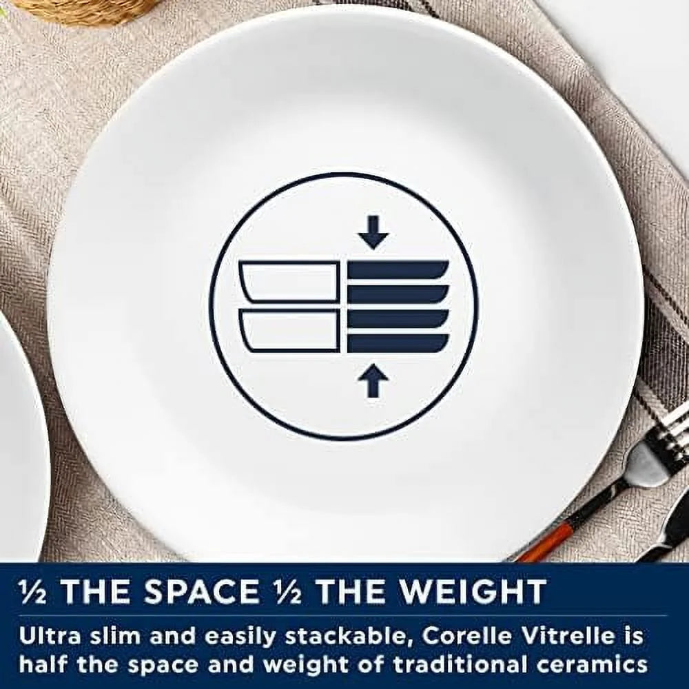 12Pc Winter Frost White Dinnerware Set G554