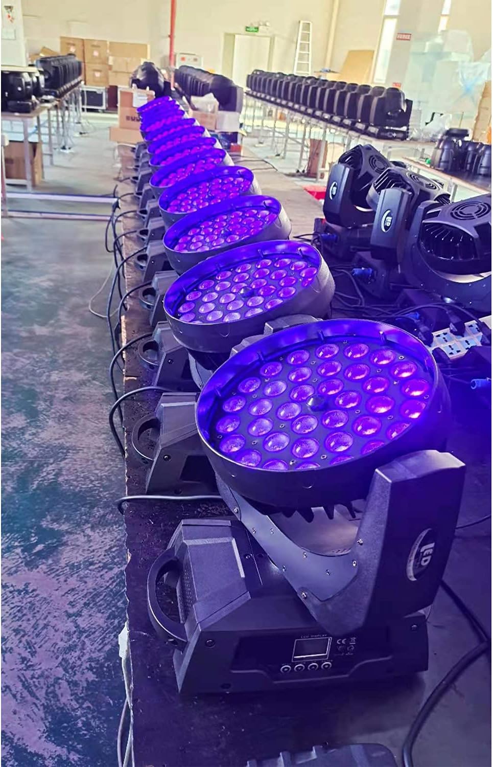 36x18W RGBWAUV 6 in 1 LED Zoom Moving Head Stage Wash Light R968