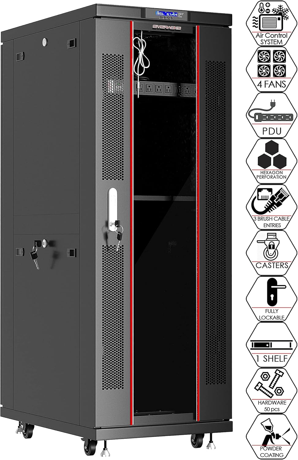 37 U Free Standing Network Rack Cabinet W972685