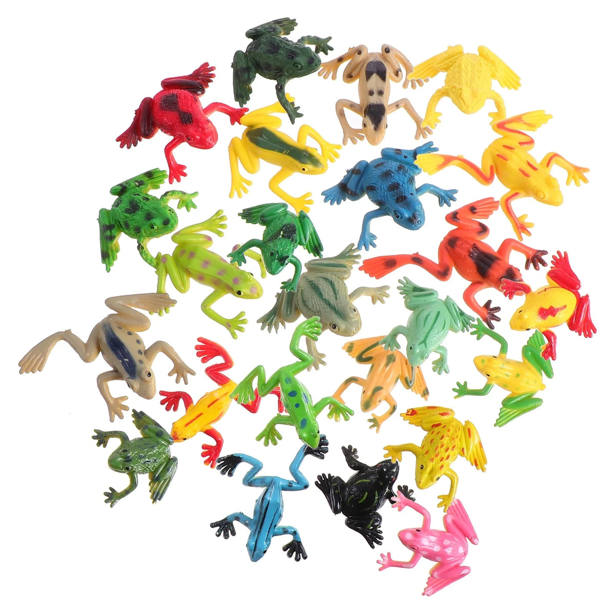 96 Pcs Miniature PVC Frog Garden Statue R754315