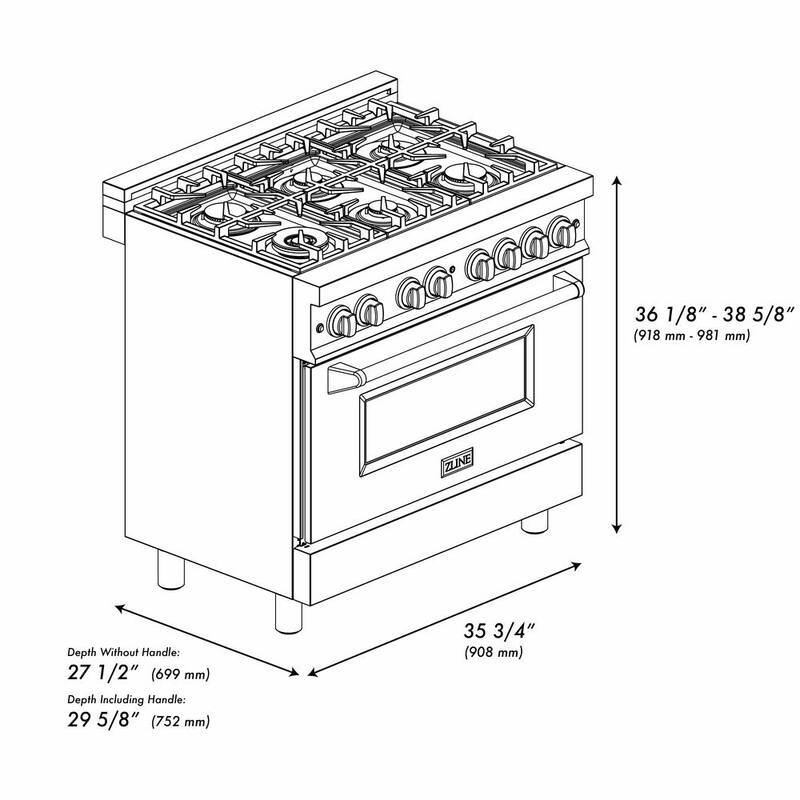 6 Burner Dual Fuel Range with Griddle A20379