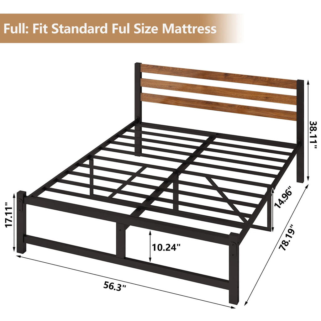 Queen Platform Bed Frame with Headboard X881882