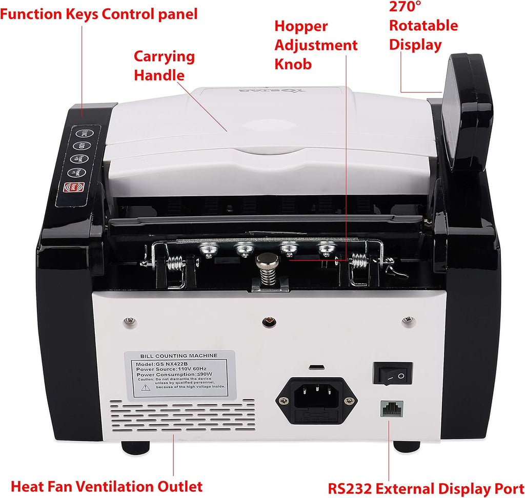 Money Counter with UV/MG/IR Counterfeit Bill Detection External Display Z253406