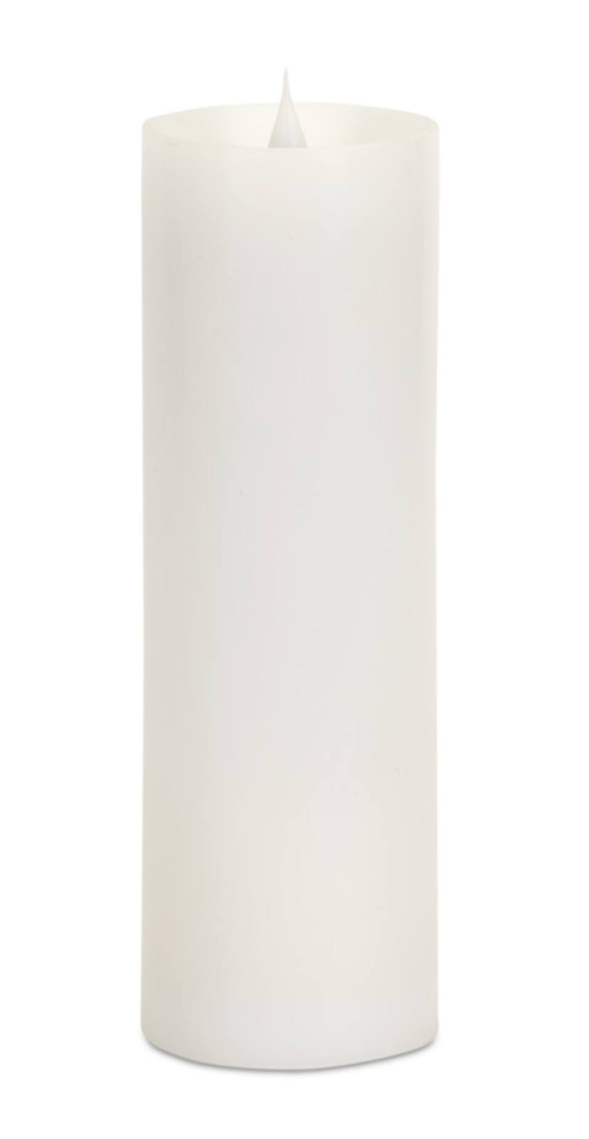 White LED Pillar Candle with Moving Flame M847576
