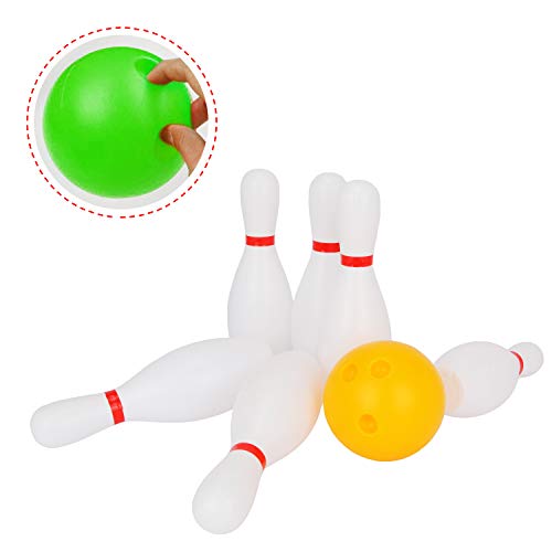 Kids Toy Bowling Set with 10 Pins & 2 Balls X97308