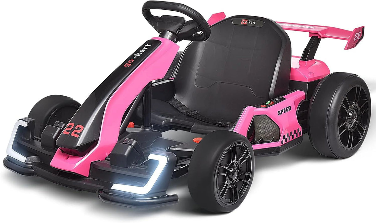 24 V 300W Electric Pedal Go Kart with Drift Mode, Pink E8571