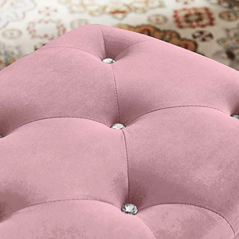 Velvet Ottoman Bench with Safety Hinge K709