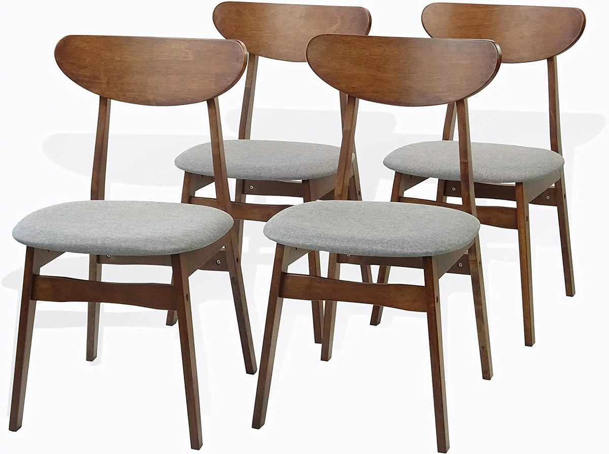 Set of 3 Square Dining Table and 2 Side Chairs Solid Wood Medium Brown F412