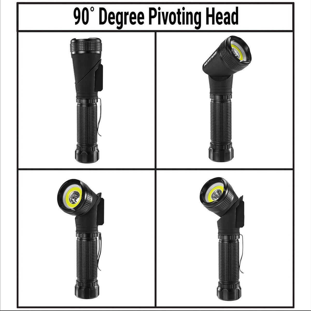 900 Lumen Rechargeable Swivel Head LED Flashlight P6557