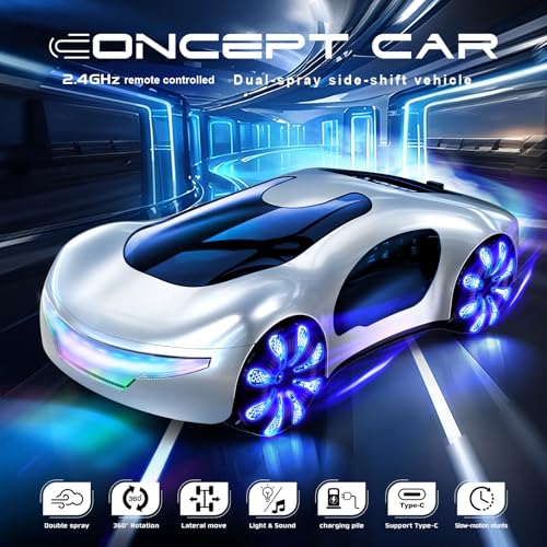 Remote Control Stunt Car with Light Spray & Sound U28671