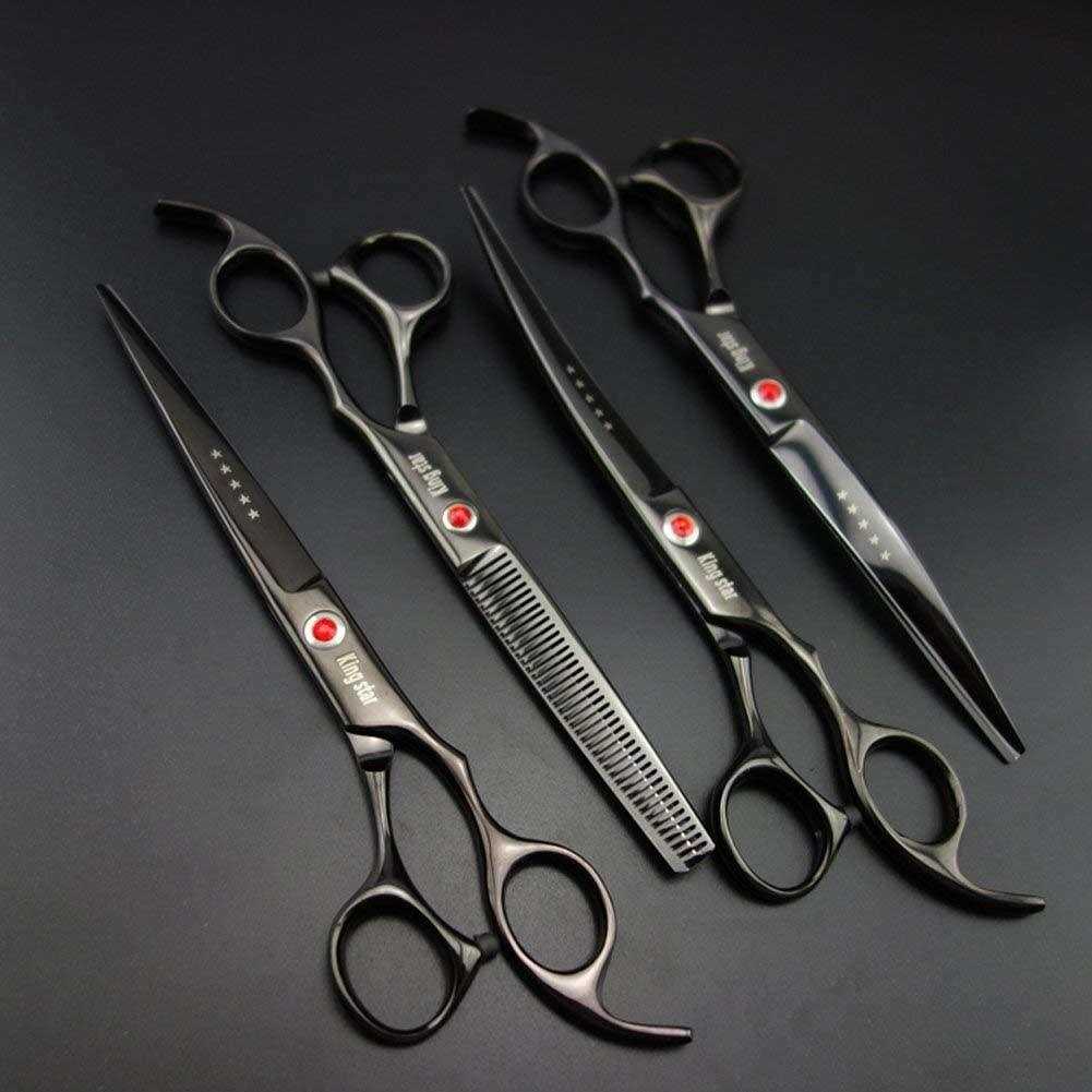 7.0in Titanium 4pcs Dog Grooming Scissors Set K249