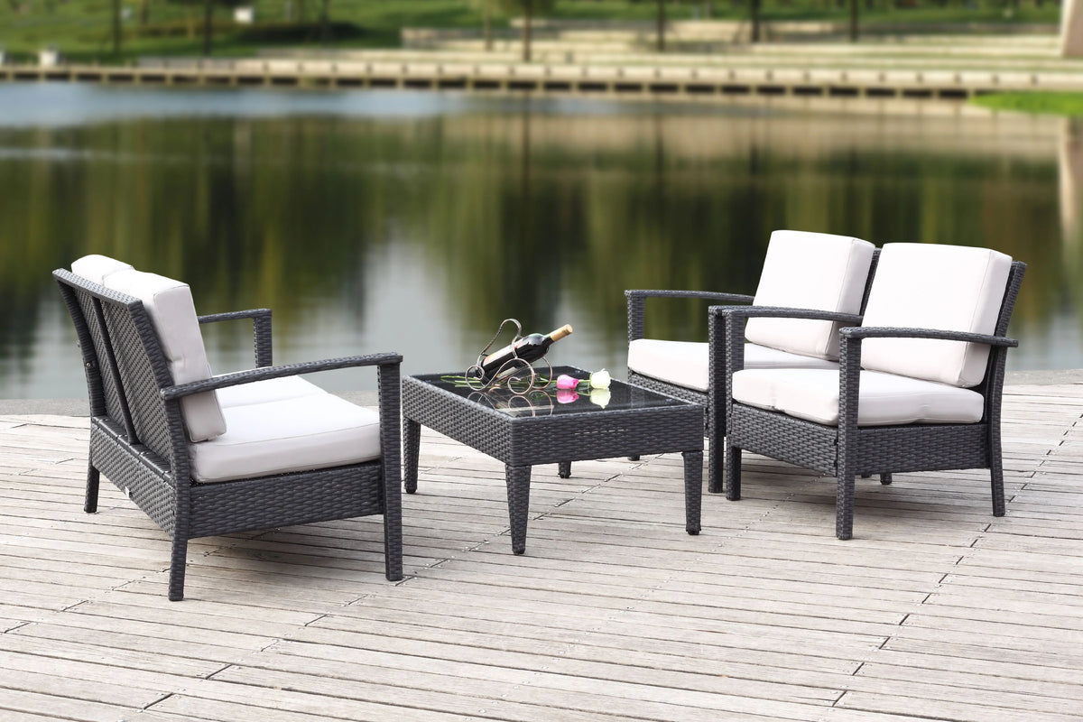 4 Piece Outdoor Set with Cushion E72147