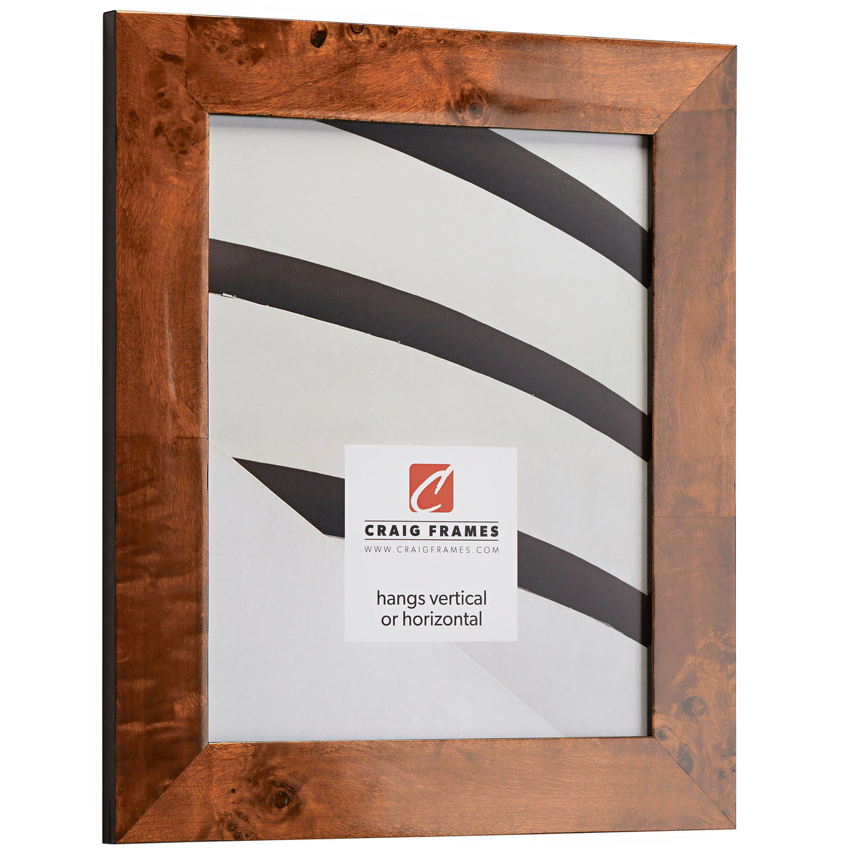 14x18 inch Honey Brown Burl Picture Frame T641