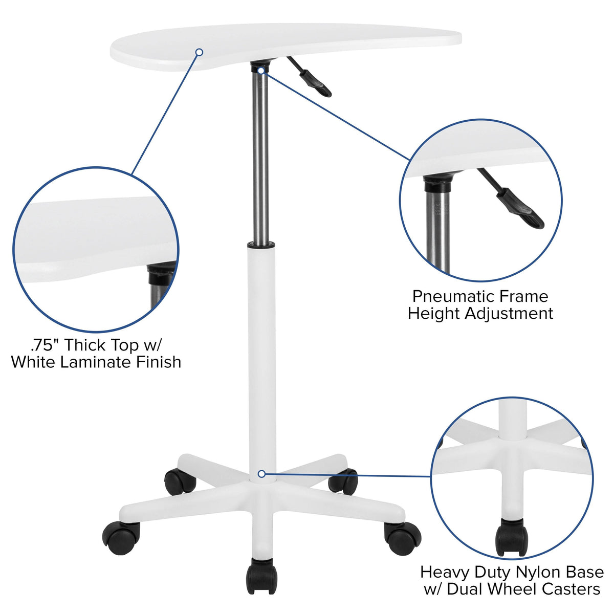 Black Adjustable Computer Desk R313
