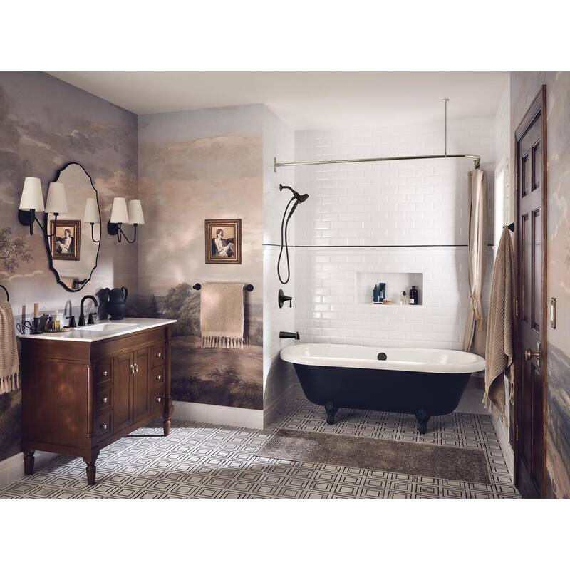 Single Handle 6-Spray Tub and Shower Faucet Matte Black I57572