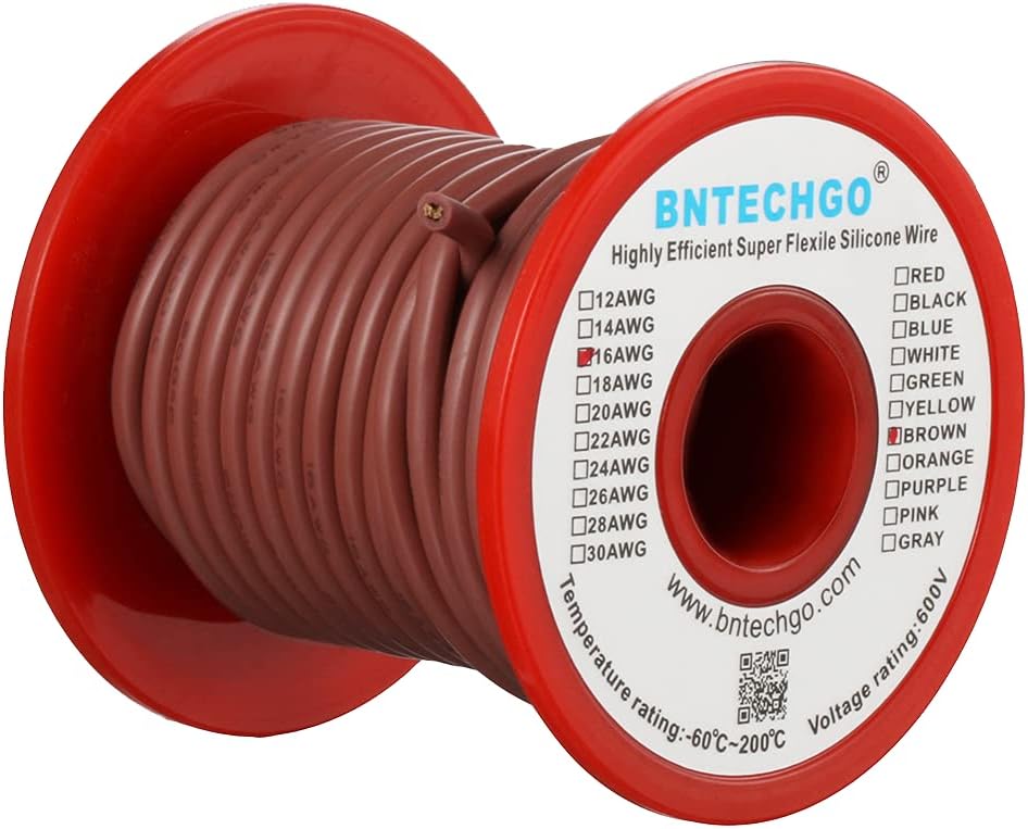 16 Gauge Silicone Wire Kit 7 Color 25 ft Stranded Tinned Copper Wire Pack of 2 J85759