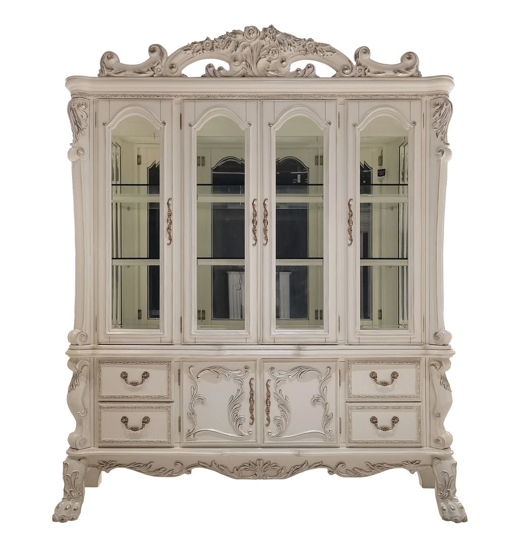 Wood Hutch and Buffet in Bone White R44669