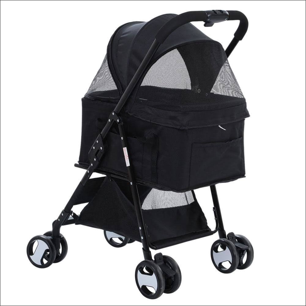 Black 3 in 1 Foldable Pet Stroller L2502