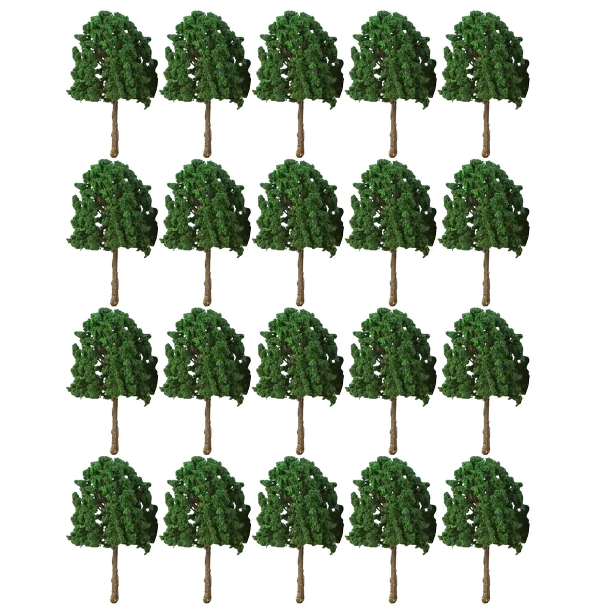 20 Pieces 2.95 inch Dark Green Miniature Trees for Diorama I7487